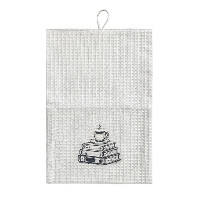 Two-layer kitchen towel Books and coffee 22x32 cm TM Yaroslav